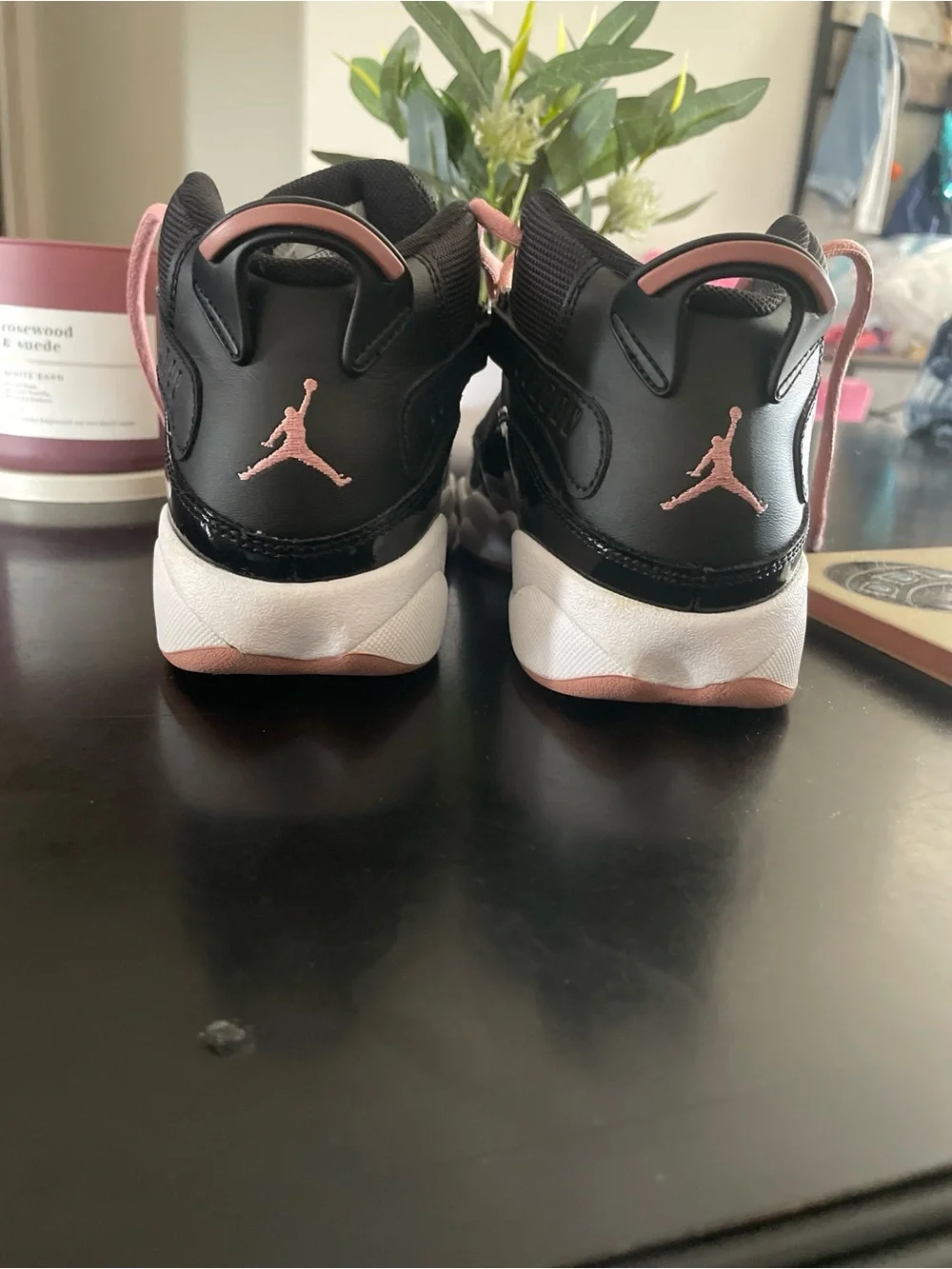 Nike Air Jordan 6 Rings Black Rust Pink Sneakers Retro